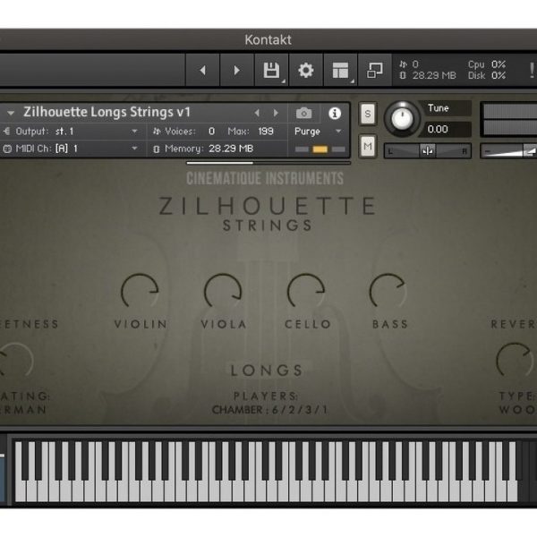 Cinematique Instruments Zilhouette Strings - Samples Kontakt