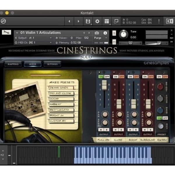 Cinesamples Cinestrings Solo - Samples Kontakt