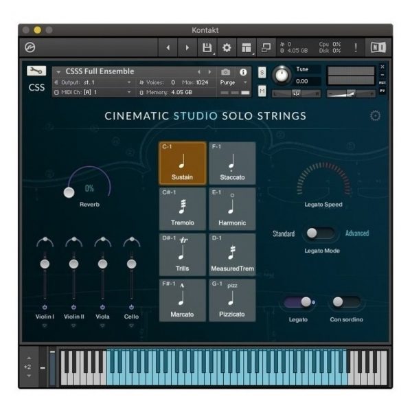 Cinematic Studio Solo Strings - Samples Kontakt
