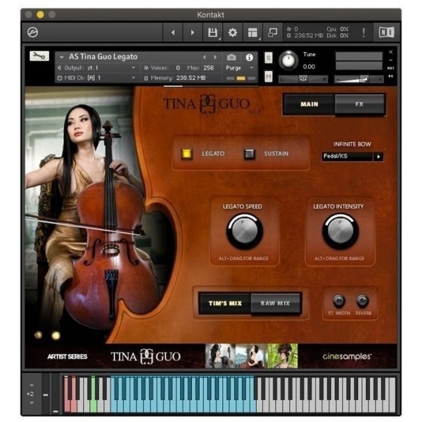 Cinesamples Tina Guo Acoustic Cello Legato - Samples Kontakt
