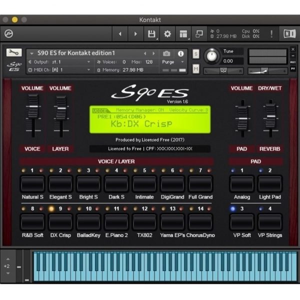 Librerias Kontakt - Yamaha S90 Es Pianos