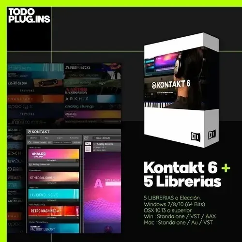 Kontakt 6 Full + 5 Librerías (win/mac) - Todoplugins.